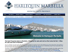 Tablet Screenshot of harlequinmarbella.com